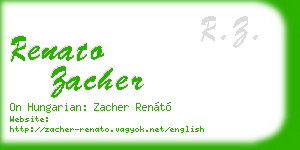 renato zacher business card