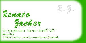 renato zacher business card